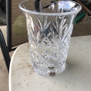 Vintage cut glass vase